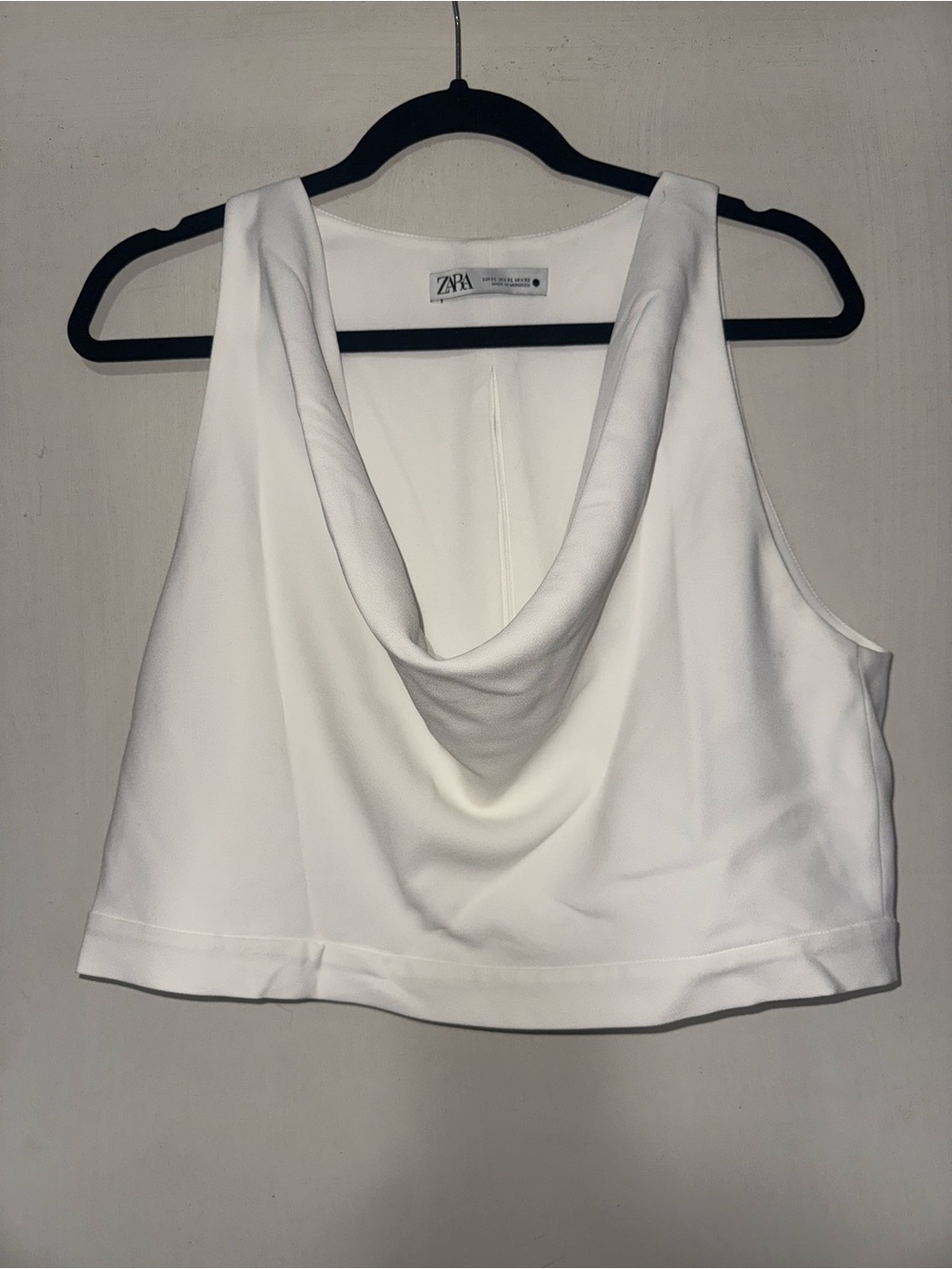 Zara White Cowl Neck top